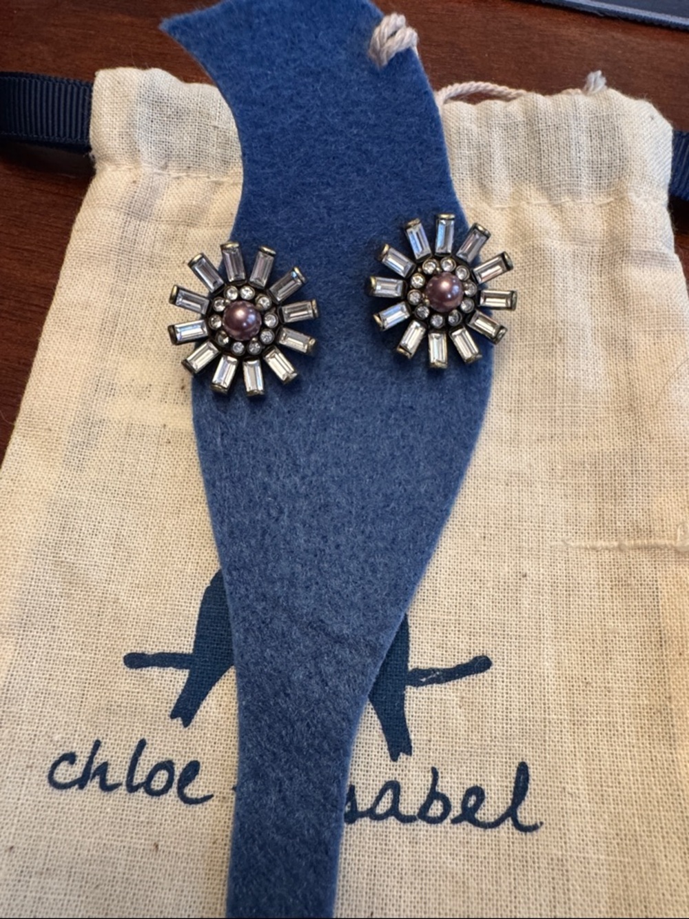 Chloe + Isabel Baguette Flower Stud earrings